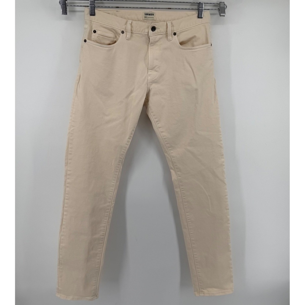 Todd Snyder Chino Pants Mens 32x34 Cream Slim Fit 5-Pocket Stretch Beige Jeans